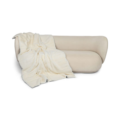 Minkpläd | Baksidan av kashmir | Pärla | 122x180 cm