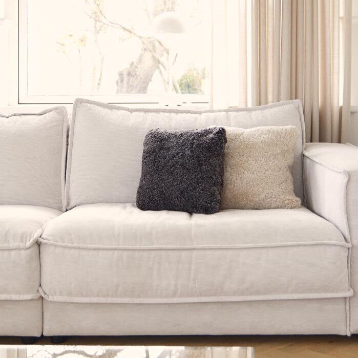 Lammskinnskudde | Korthårig | Nya Zeeland | Dubbelsidig | 40x40 cm