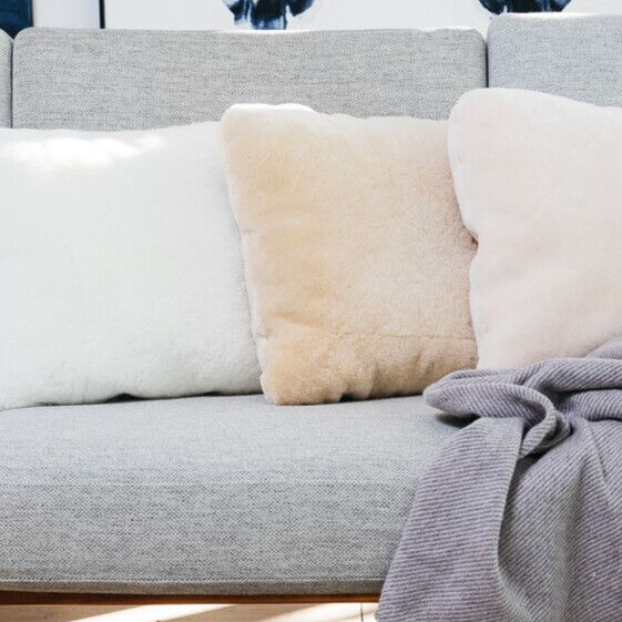 Lammskinnskudde | Mockasin | Dubbelsidig | 40x40 cm