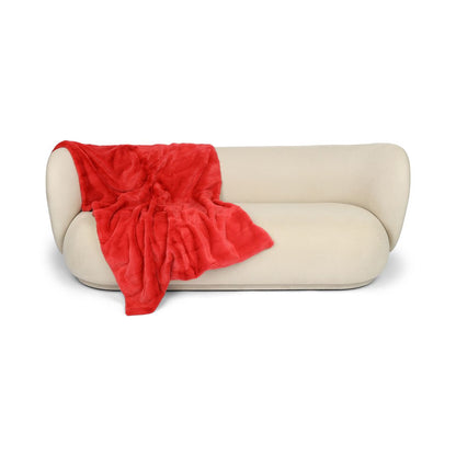 Minkpläd | Baksidan av kashmir | Röd | 104x170 cm