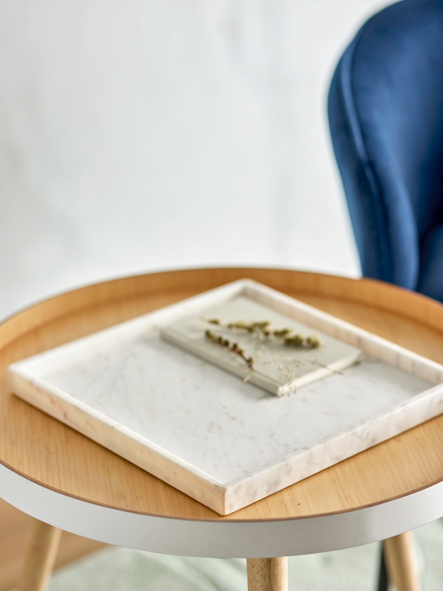 Bloomingville Majsa Fad, White, Marble
