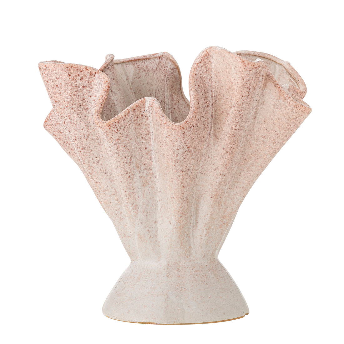 Bloomingville Plier Vase, Rosa, stengods