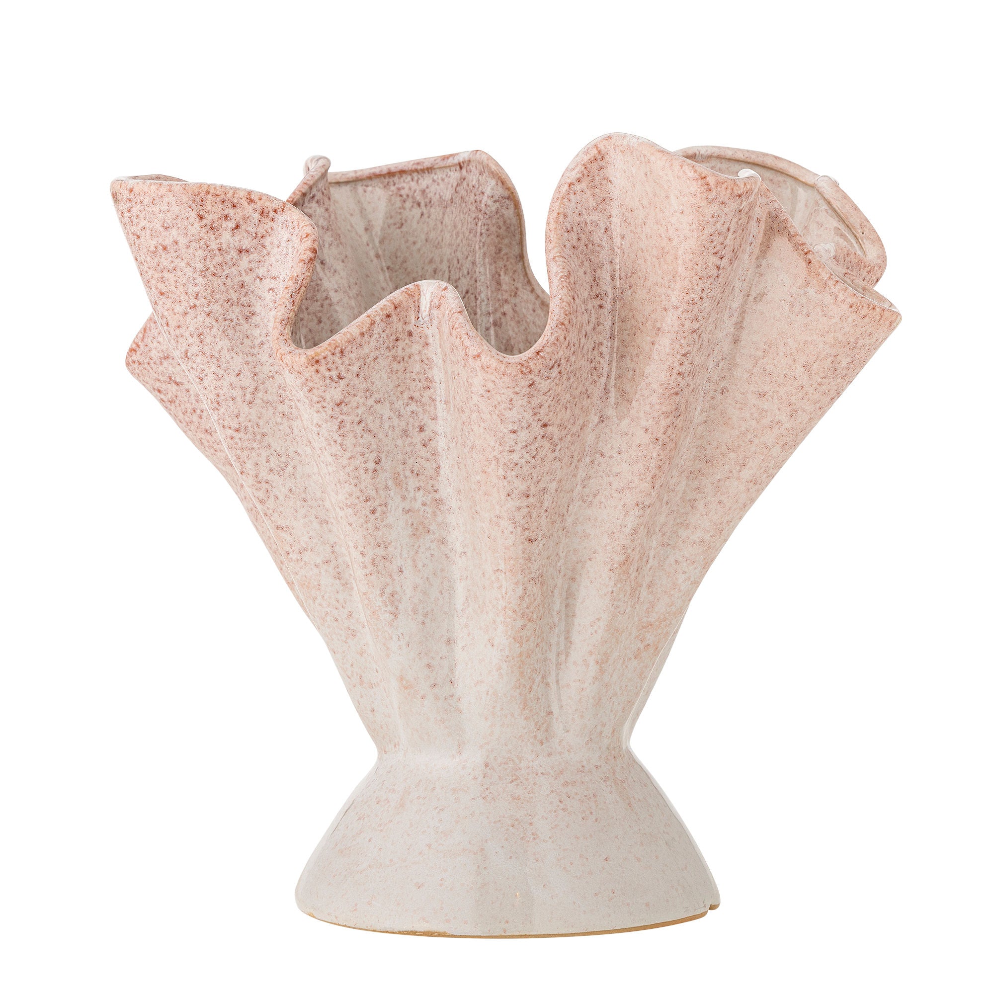 Bloomingville Plier Vase, Rosa, stengods
