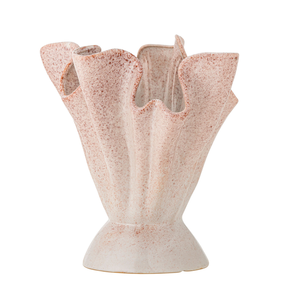 Bloomingville Plier Vase, Rosa, stengods