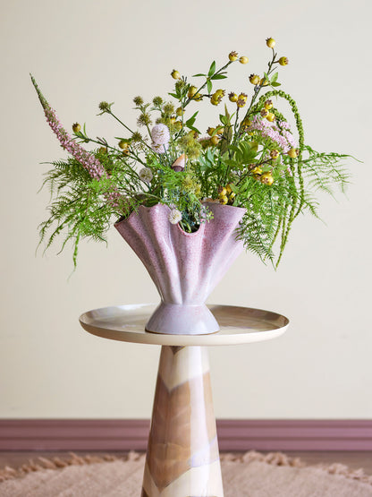 Bloomingville Plier Vase, Rosa, stengods