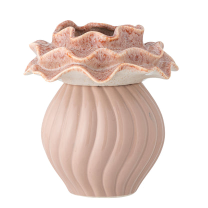 Bloomingville Petalia Vase, Rosa, stengods