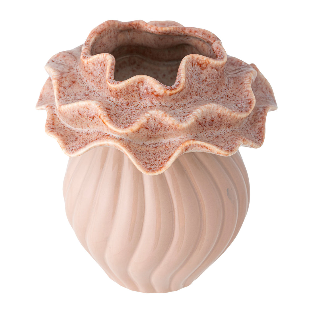 Bloomingville Petalia Vase, Rosa, stengods