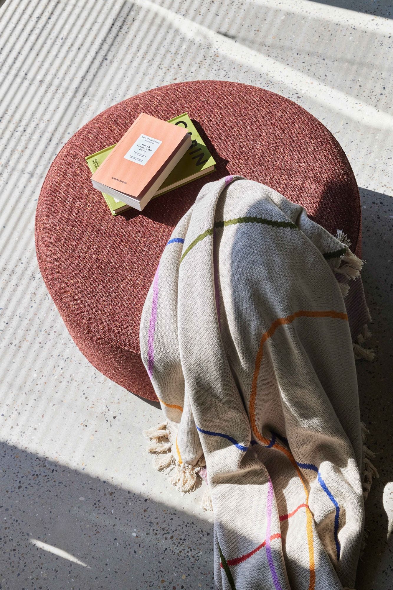 Hübsch marshmellow puf stor röd