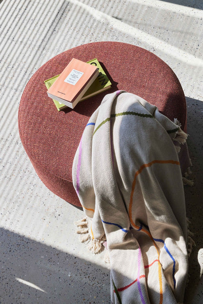 Hübsch marshmellow puf stor röd