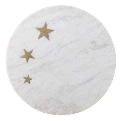 Bloomingville Fenya Star Cake Dish, vit, marmor