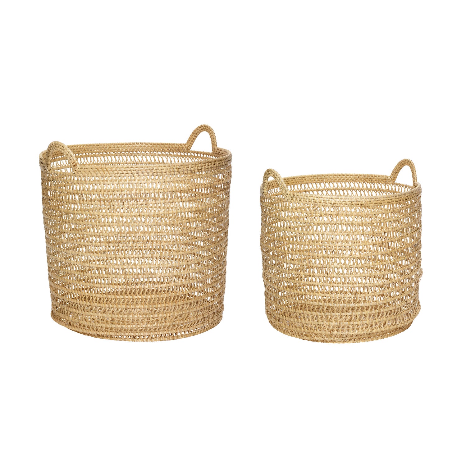 Weave Curve Nature (uppsättning av 2) - Ø32xH36, Ø41xH42CM