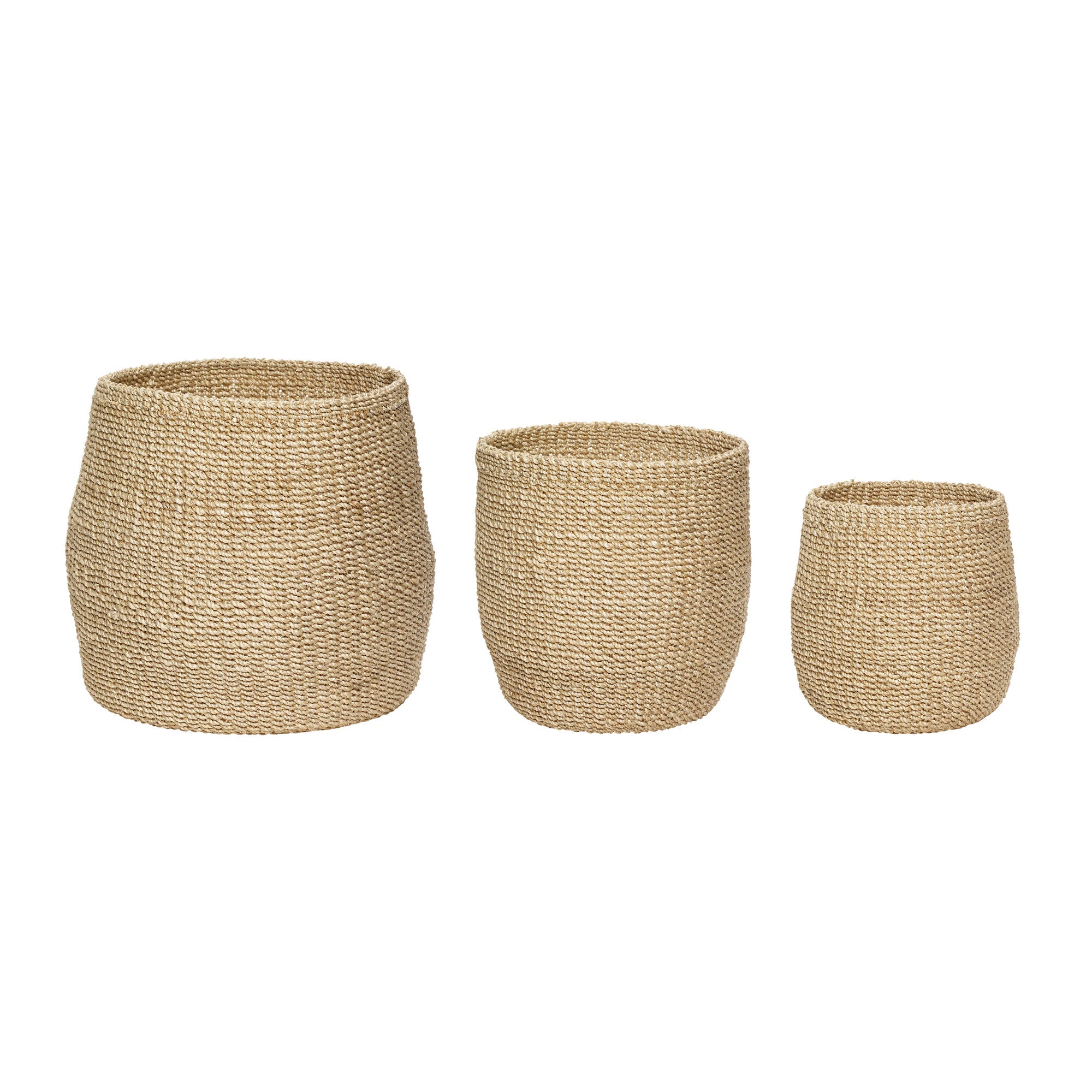 Svart kurva natur (uppsättning av 3) - Ø19xH23, Ø25xH28, Ø29xH32CM