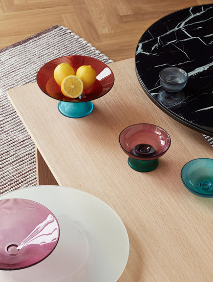 Hübsch vallmo matta vinröd/vit