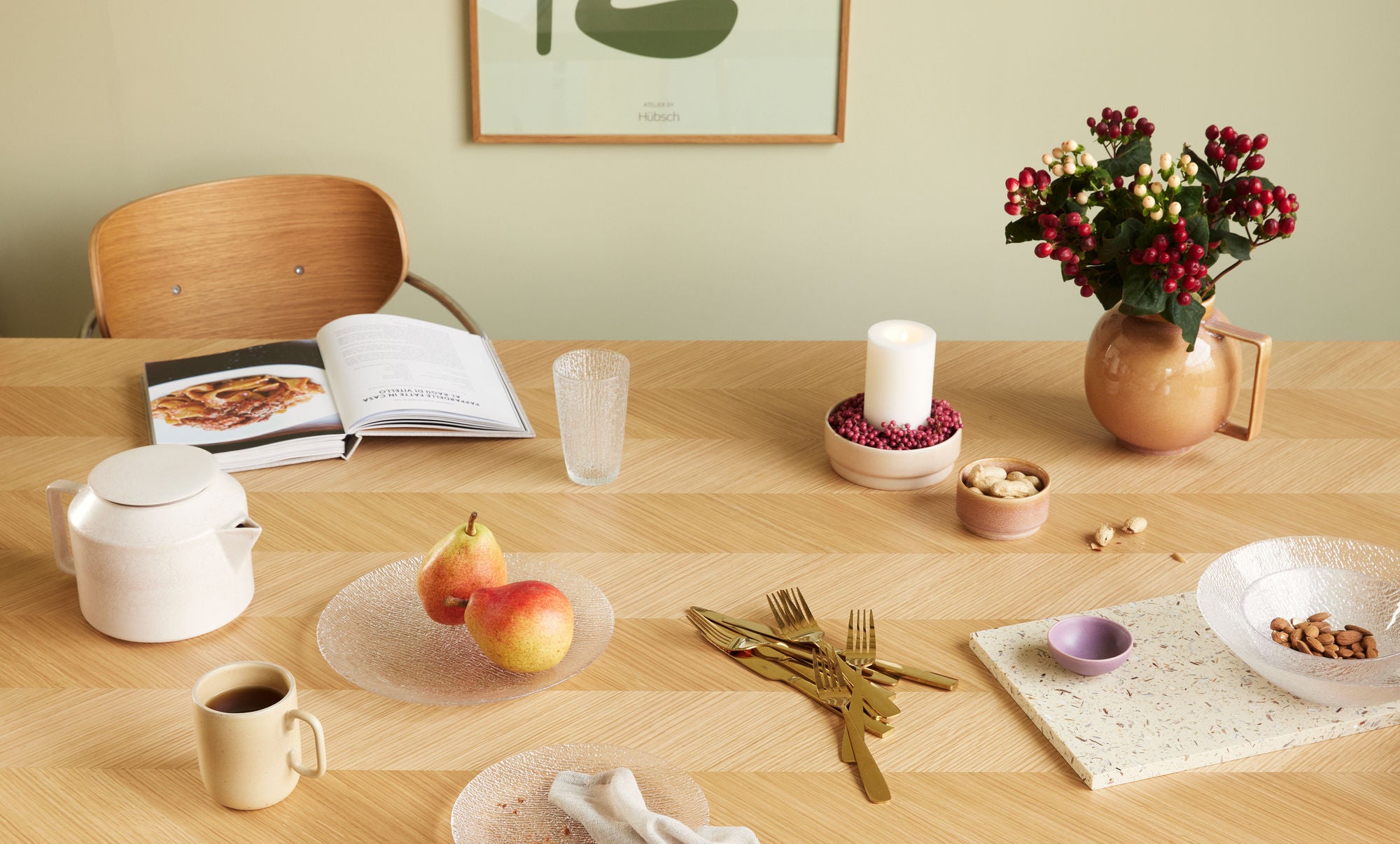 Hübsch Fiskbensmatbord Stort Naturligt