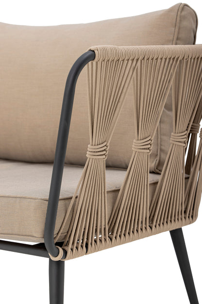 Bloomingville Pavone Fire-resistent soffa, brun, metall