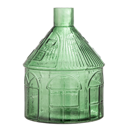 Bloomingville Kamila Vase, grön, återvunnet glas