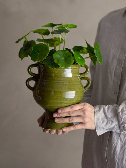 Bloomingville Raia Herbal Potted Hides, Green, Stoneware