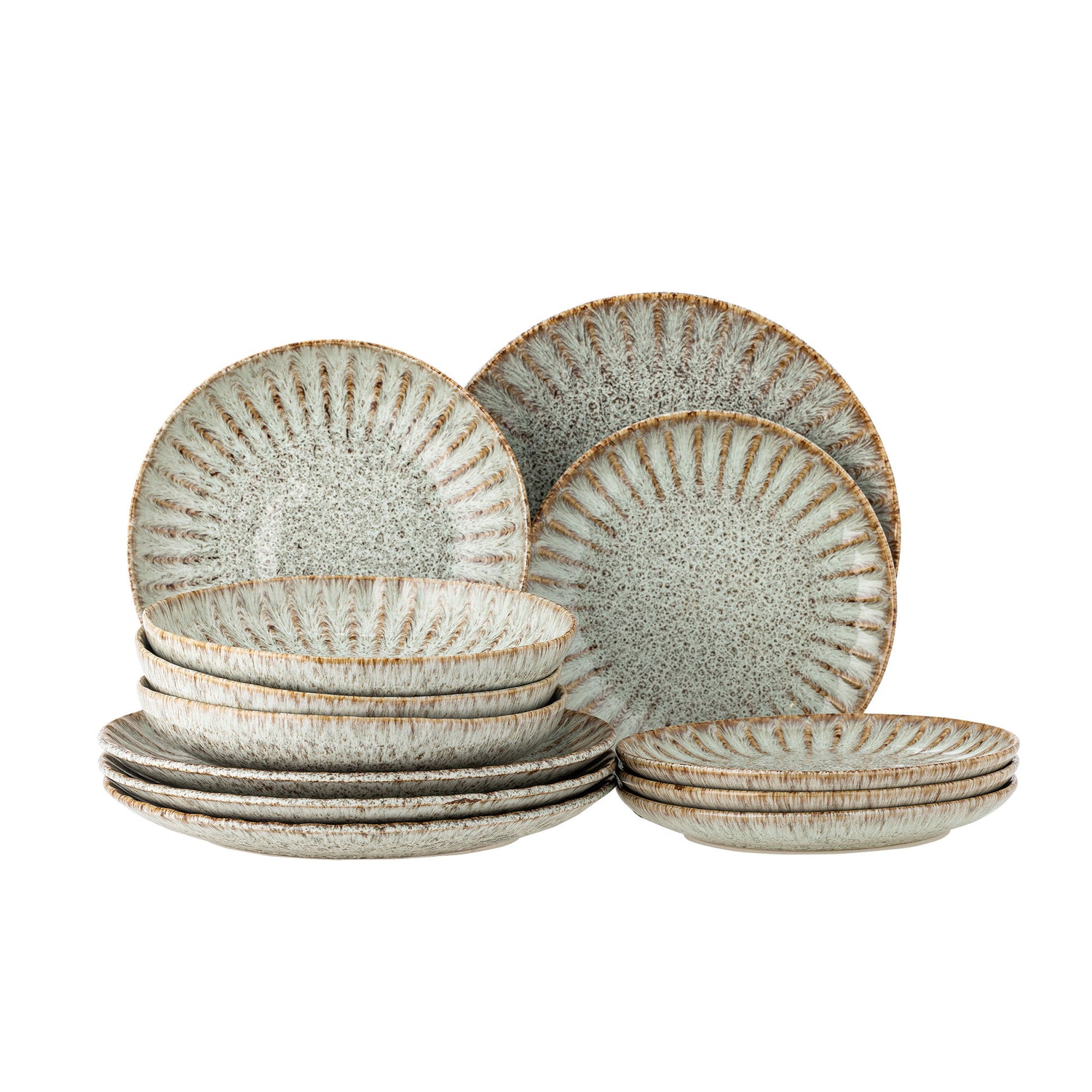 Creative Collection Fleur Design Service Set, Nature, Stoneware