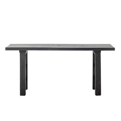 Bloomingville Riber Bench, svart, återvunnet trä