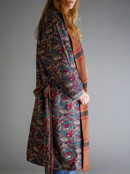 Creative Collection Rieti Kimono, Brown, Upcycleded