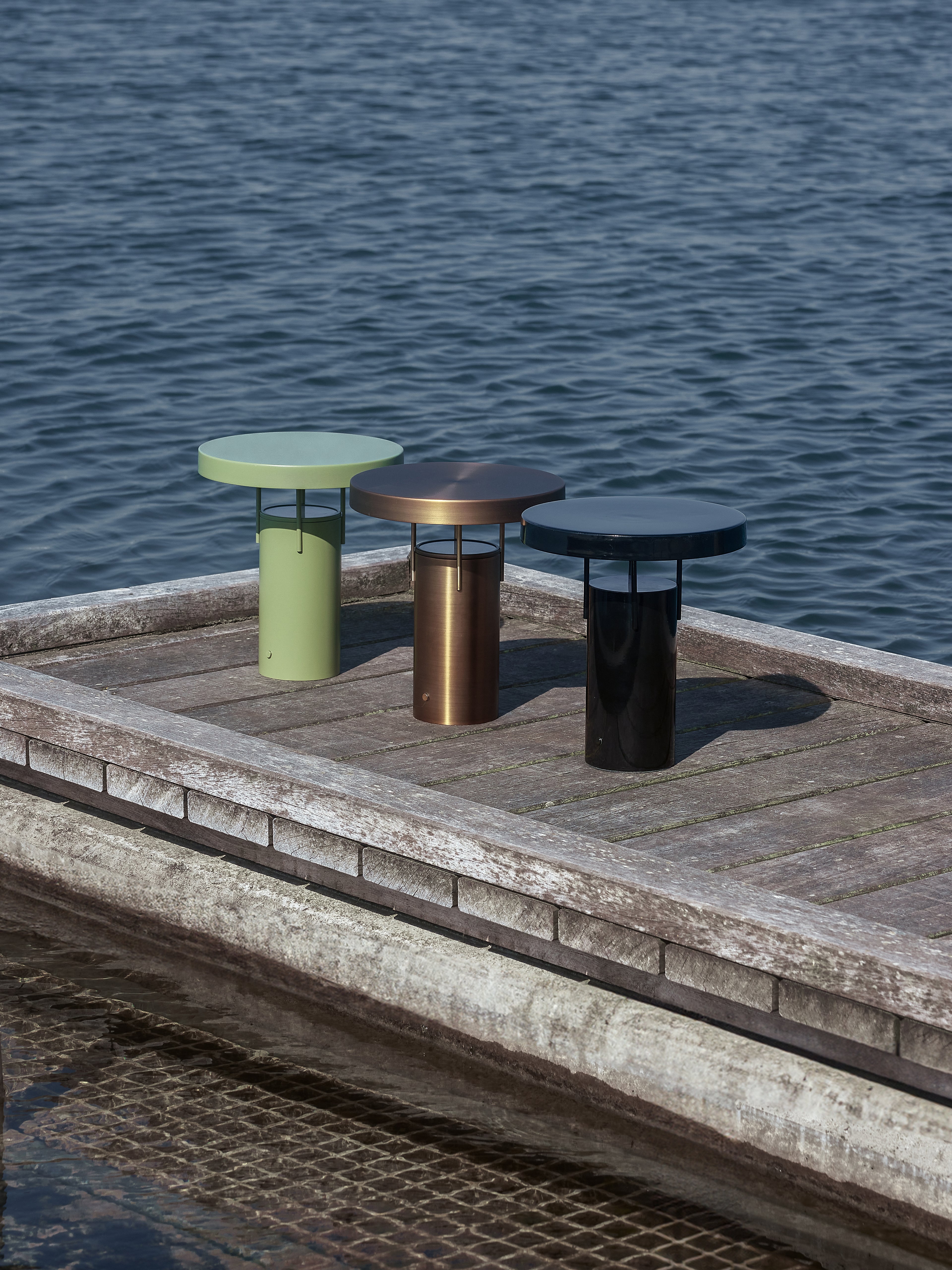 Bringme bärbar lampbrunt mässing - Ø25xh28cm