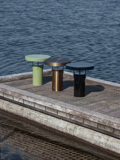 Bringme bärbar lampbrunt mässing - Ø25xh28cm