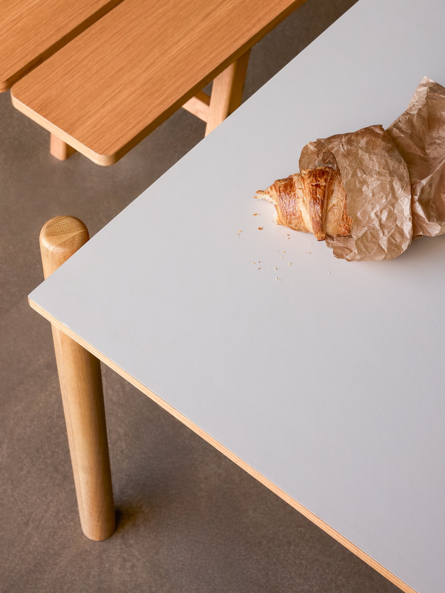 Snedt matbord rektangulärt grått - 190x107xh75cm