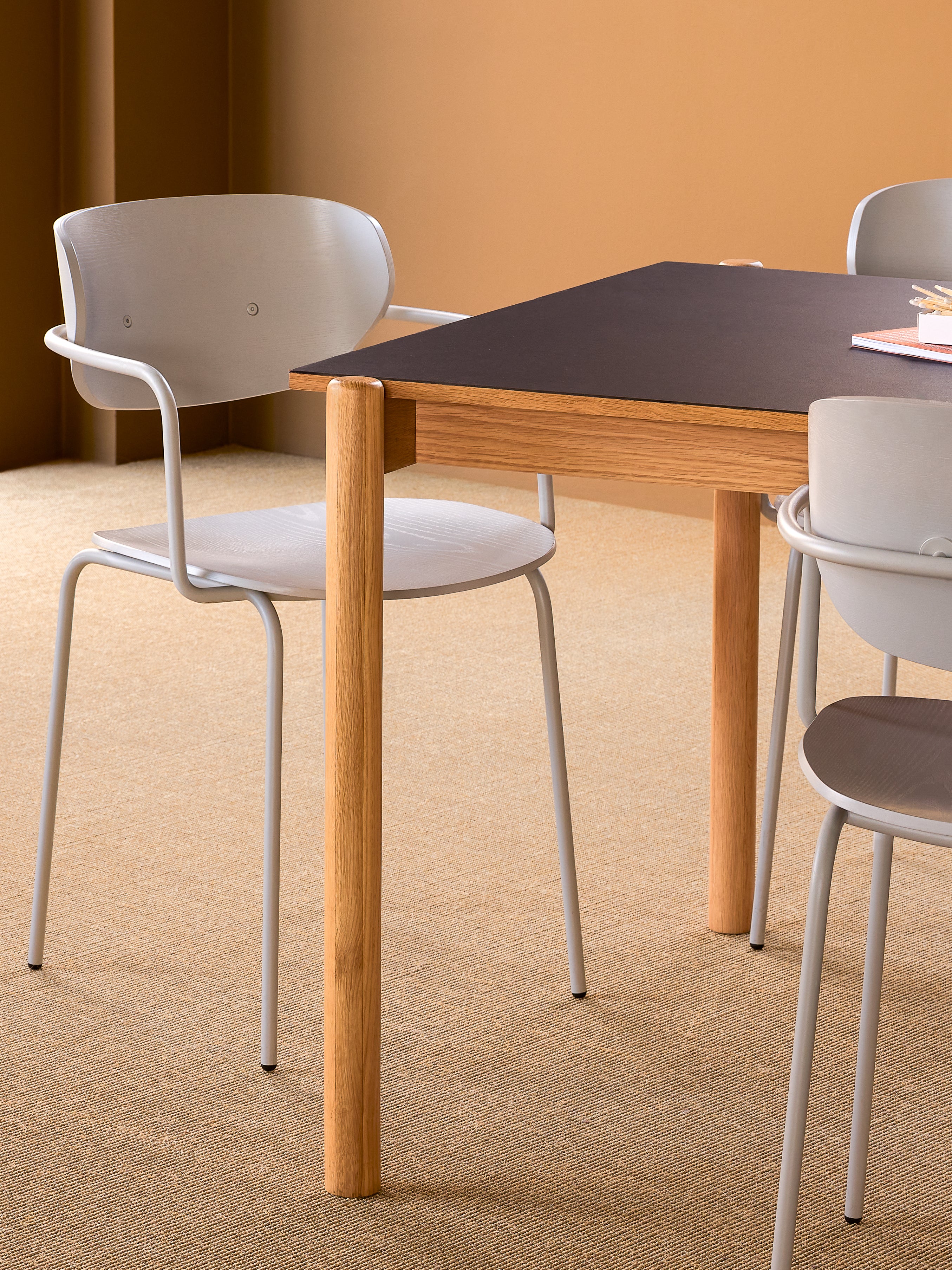 Sned matbord Rektangulärt Svart - 190x107xh75cm