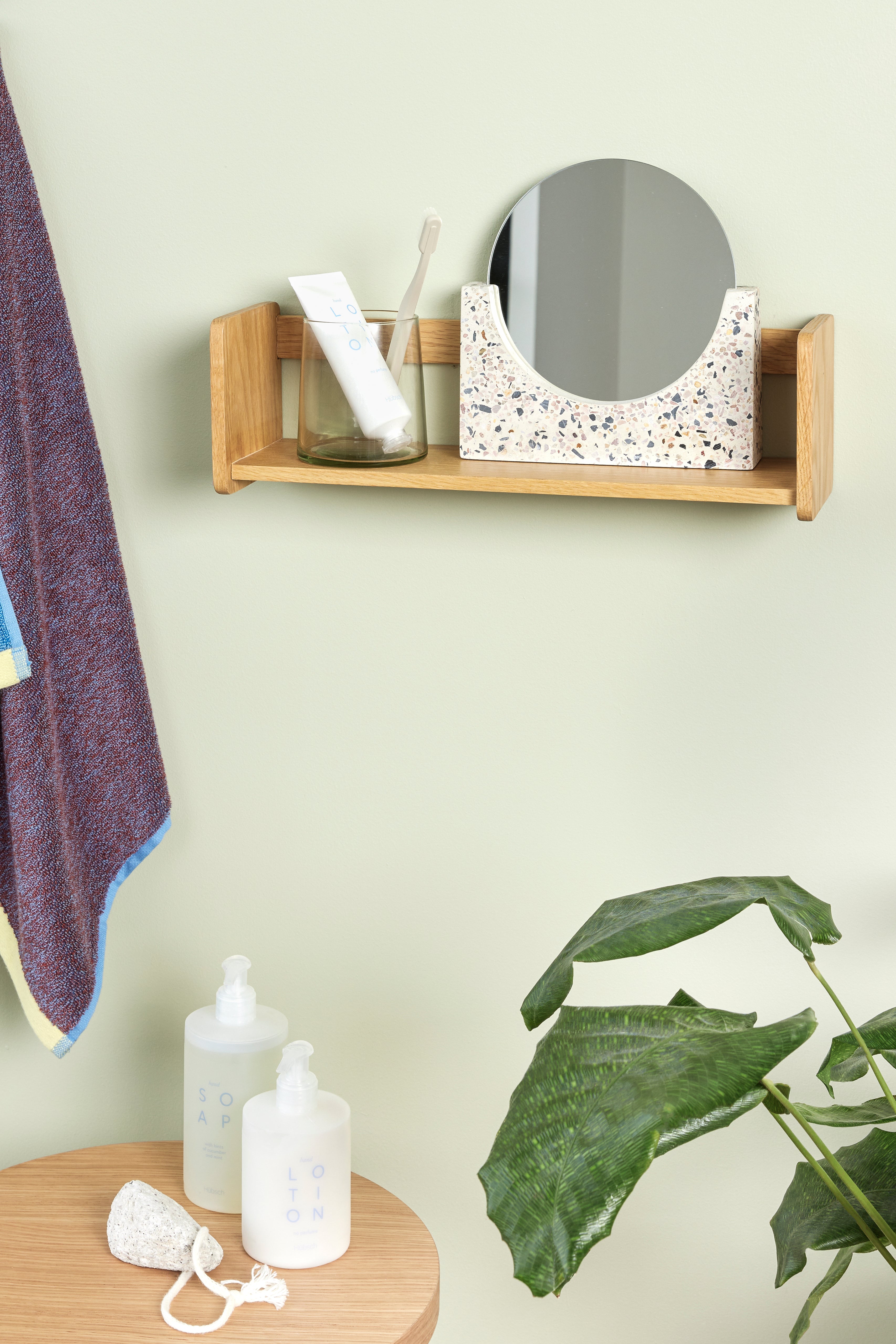 Svart bordspegel terrazzo - 20x5xh19cm