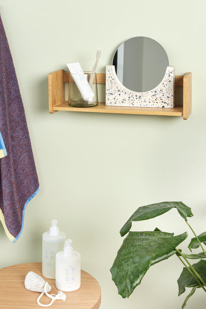 Svart bordspegel terrazzo - 20x5xh19cm