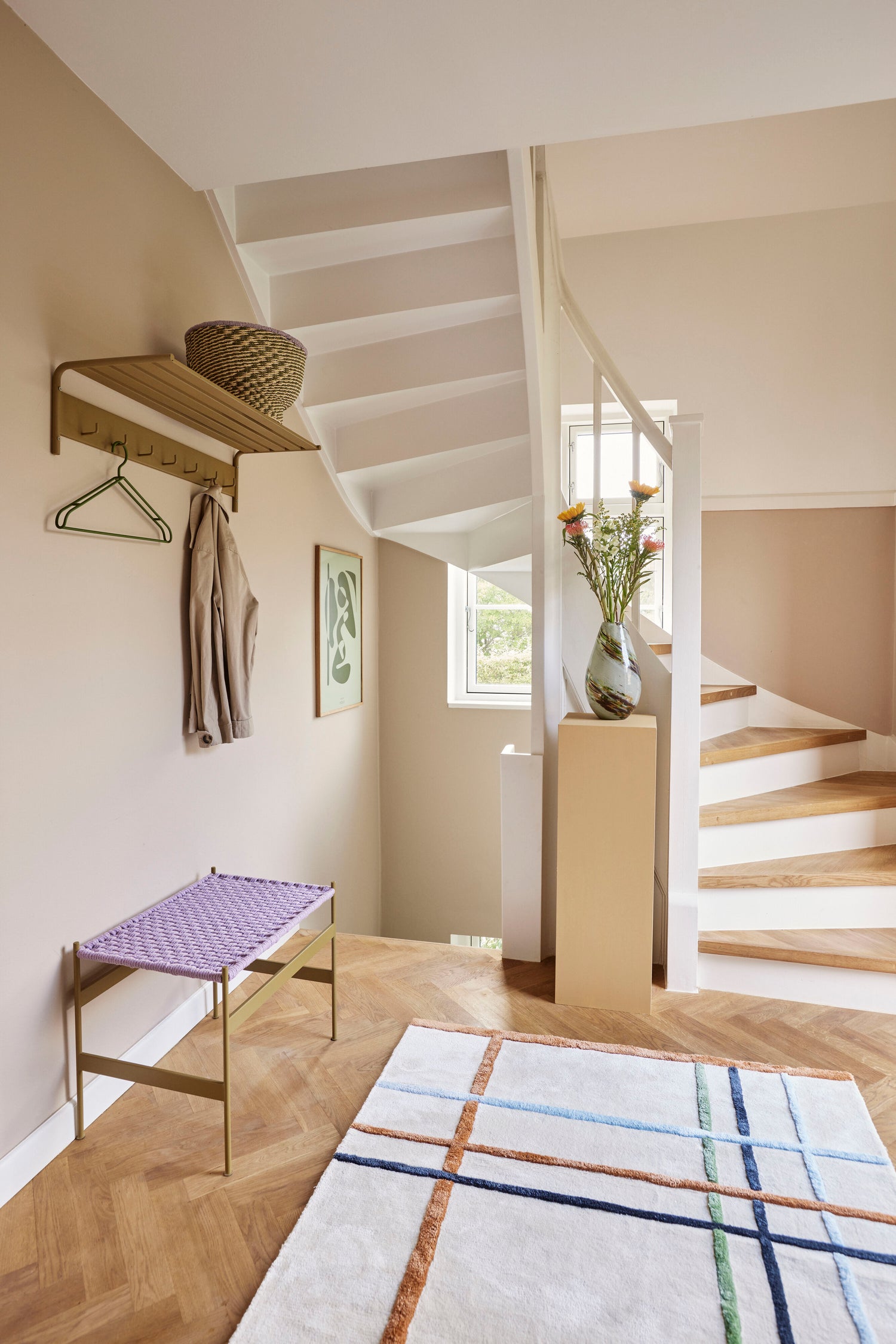 Peri Bänk Lila/Khaki - 56x42xh47cm