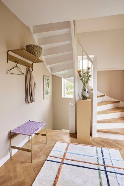 Peri Bänk Lila/Khaki - 56x42xh47cm