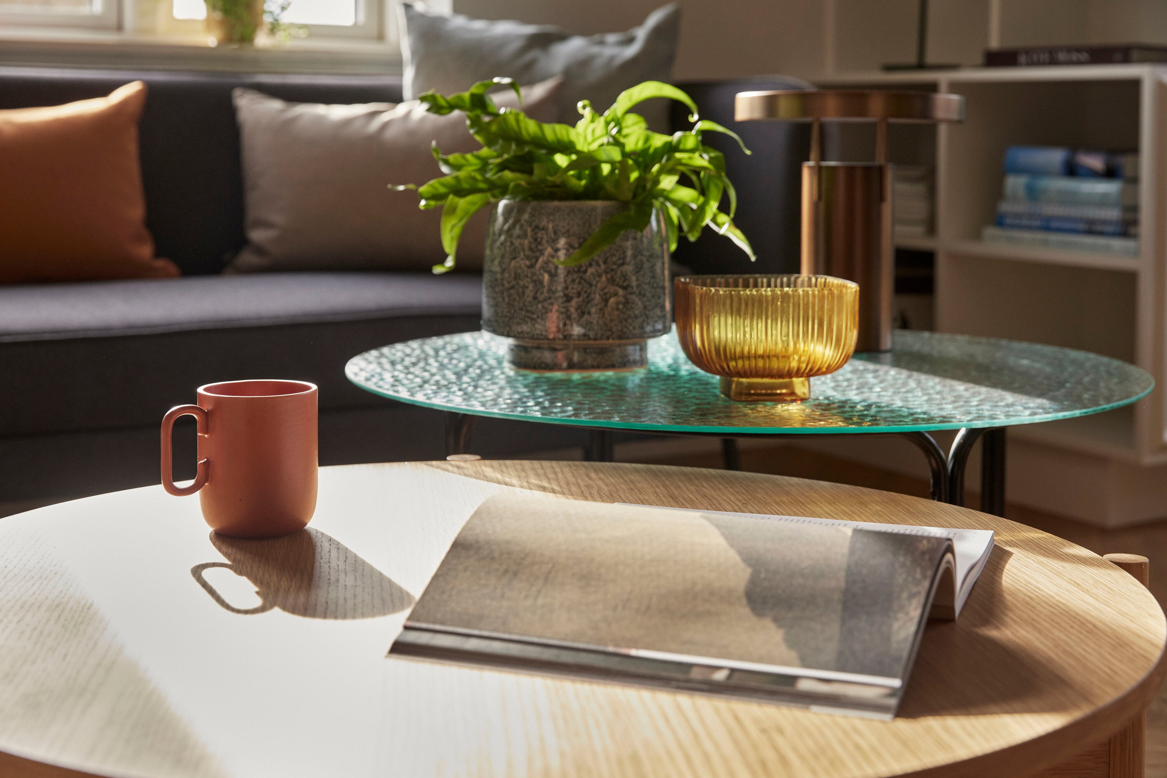 Bringme bärbar lampbrunt mässing - Ø25xh28cm