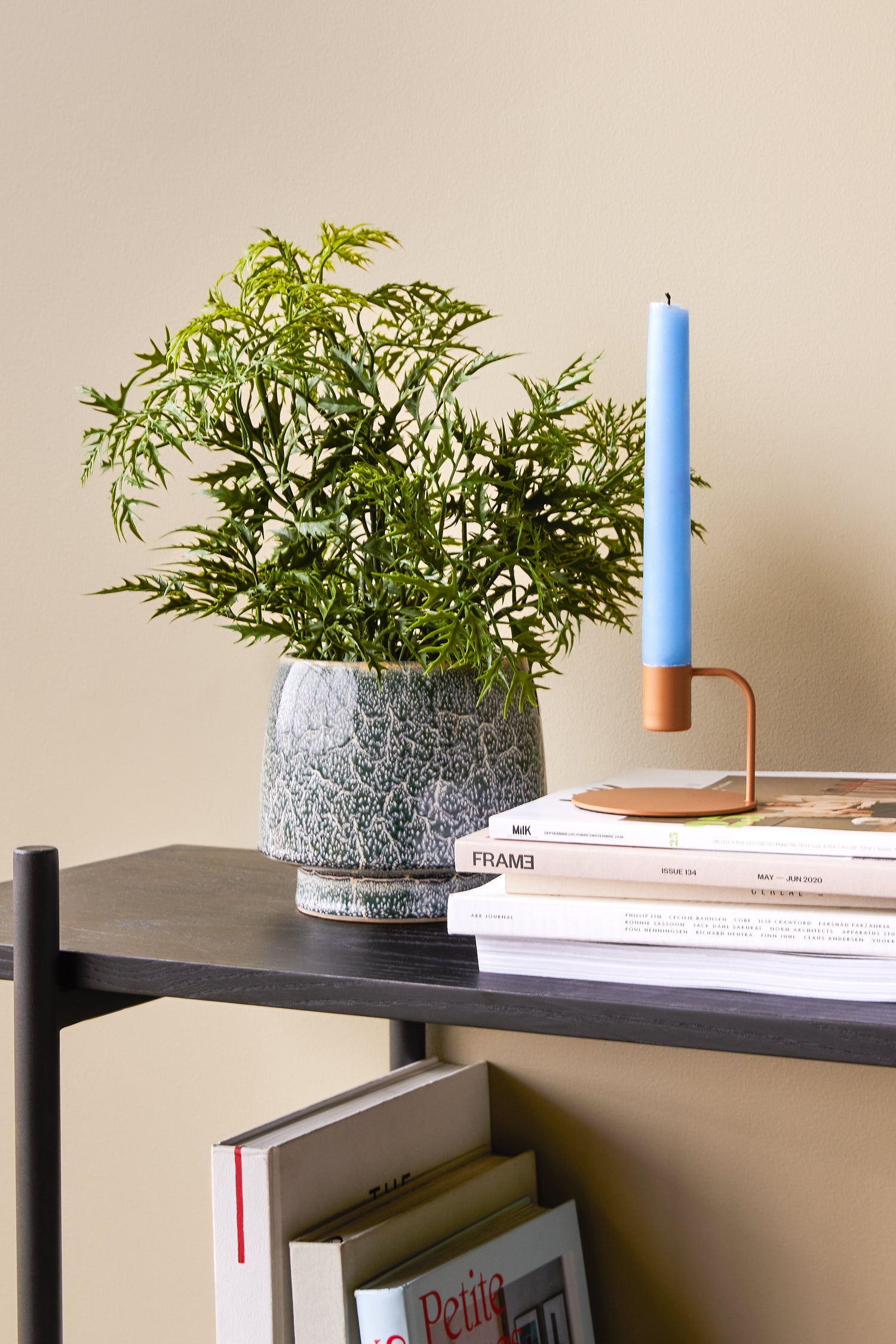 Curve Ljusstake Orange - ø9xh7cm