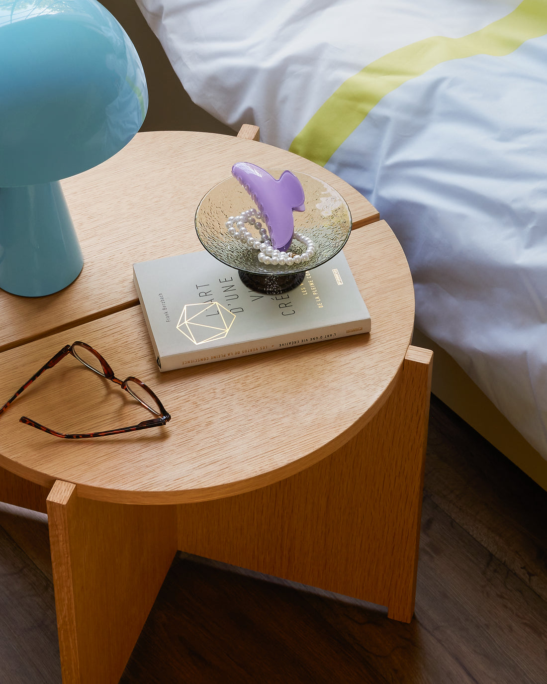 Mush bordslampa mini ljusblå - Ø25xh33cm e14