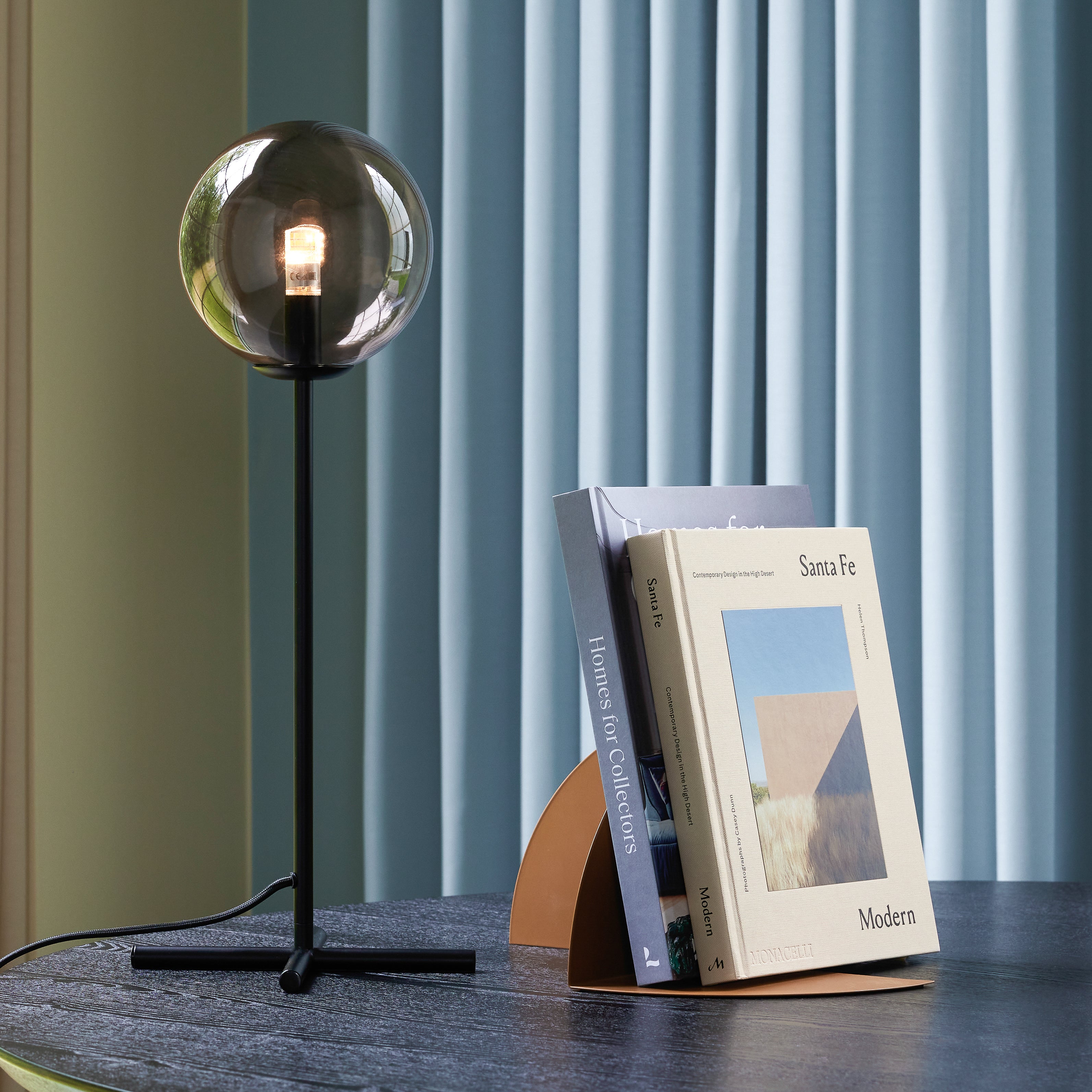 Champ bordslampa Svart/rökfärg - Ø20xH50CM, G9/18W/LED 3W