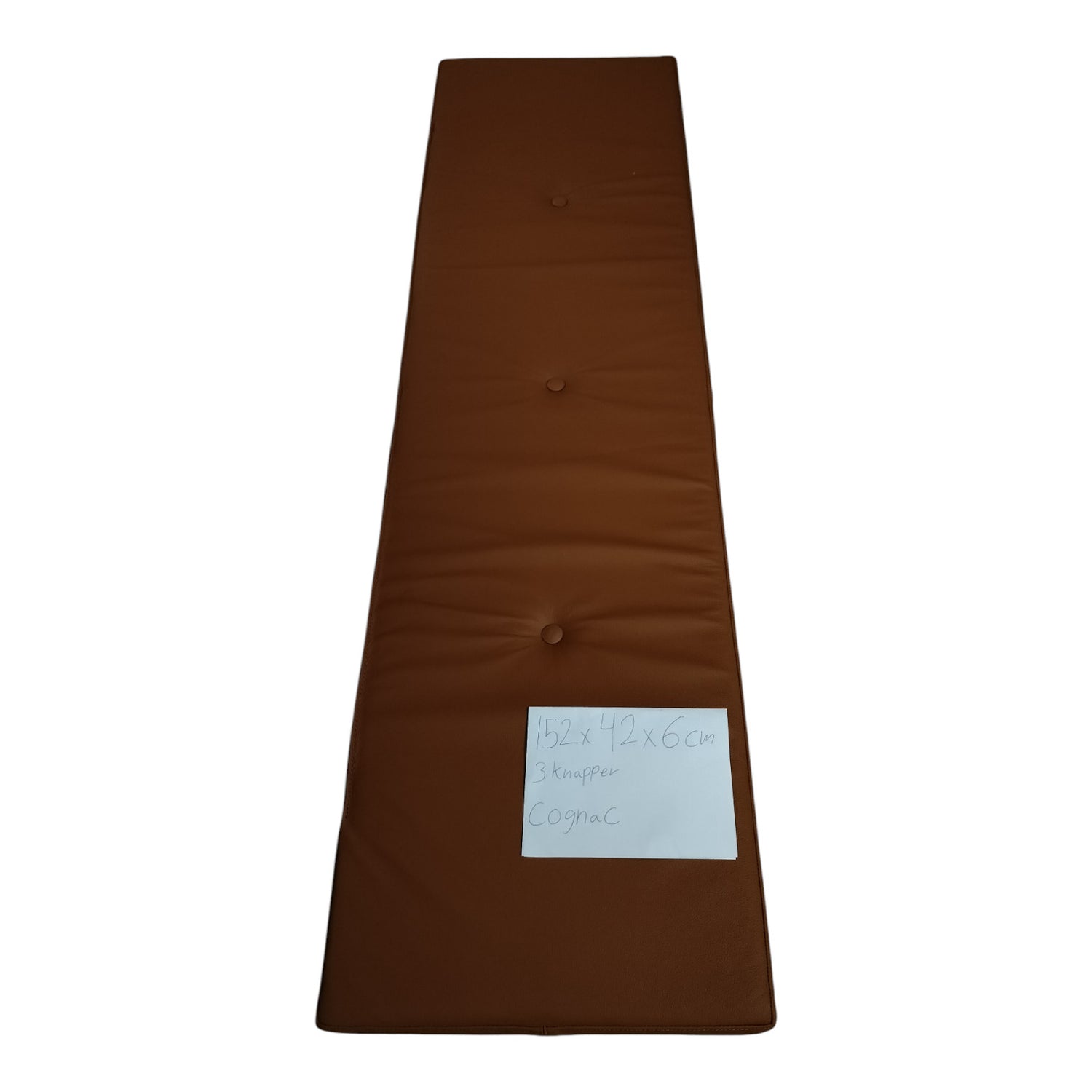 Restavdelning - 152x42x6 cm med 3 knappar Cognac