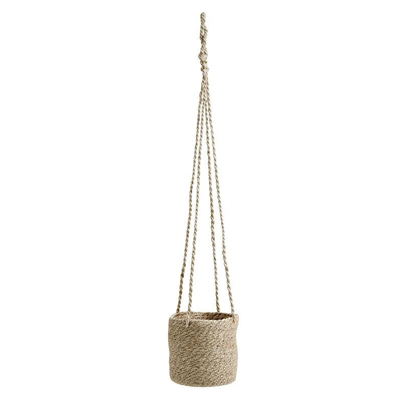 Hängande örtpanna i jute - Ø16 cm - naturen