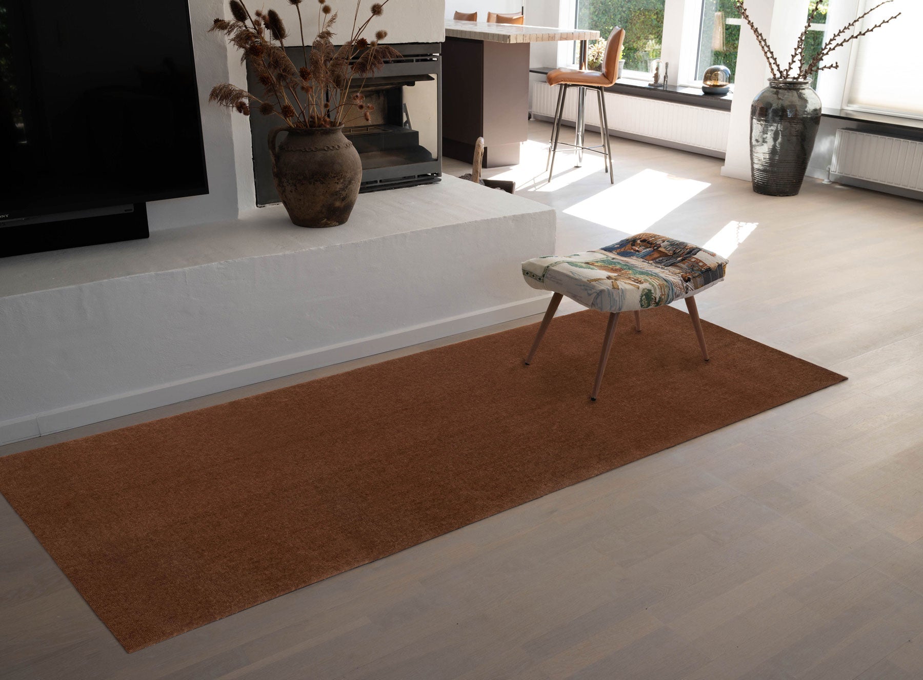 TÆPPE/MÅTTE 100 x 300 CM - UNI COLOR COGNAC - Tica Copenhagen - DesignGaragen.dk