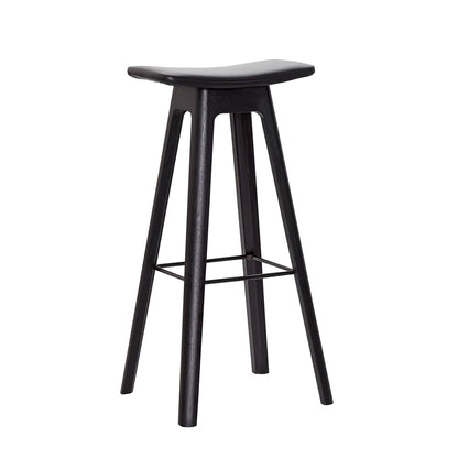 Andersen Furniture - HC1 barstol - sæde i sort læder - understel i sort - H80 cm - Andersen Furniture - DesignGaragen.dk