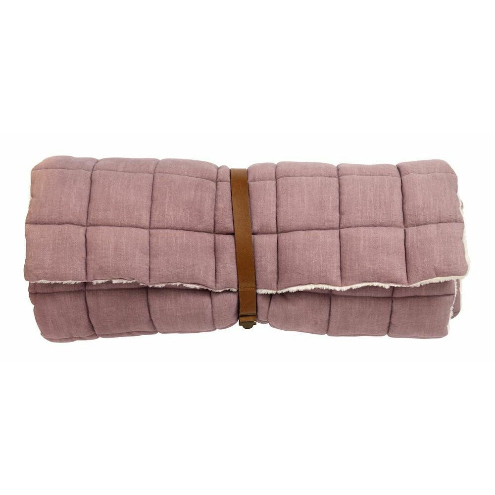 Nordal YIN YOGA-matta med läderrem - 65x195 cm - rosa