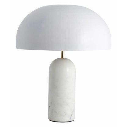 Nordal ATLAS bordslampa i marmor och metall - h49 cm - vit