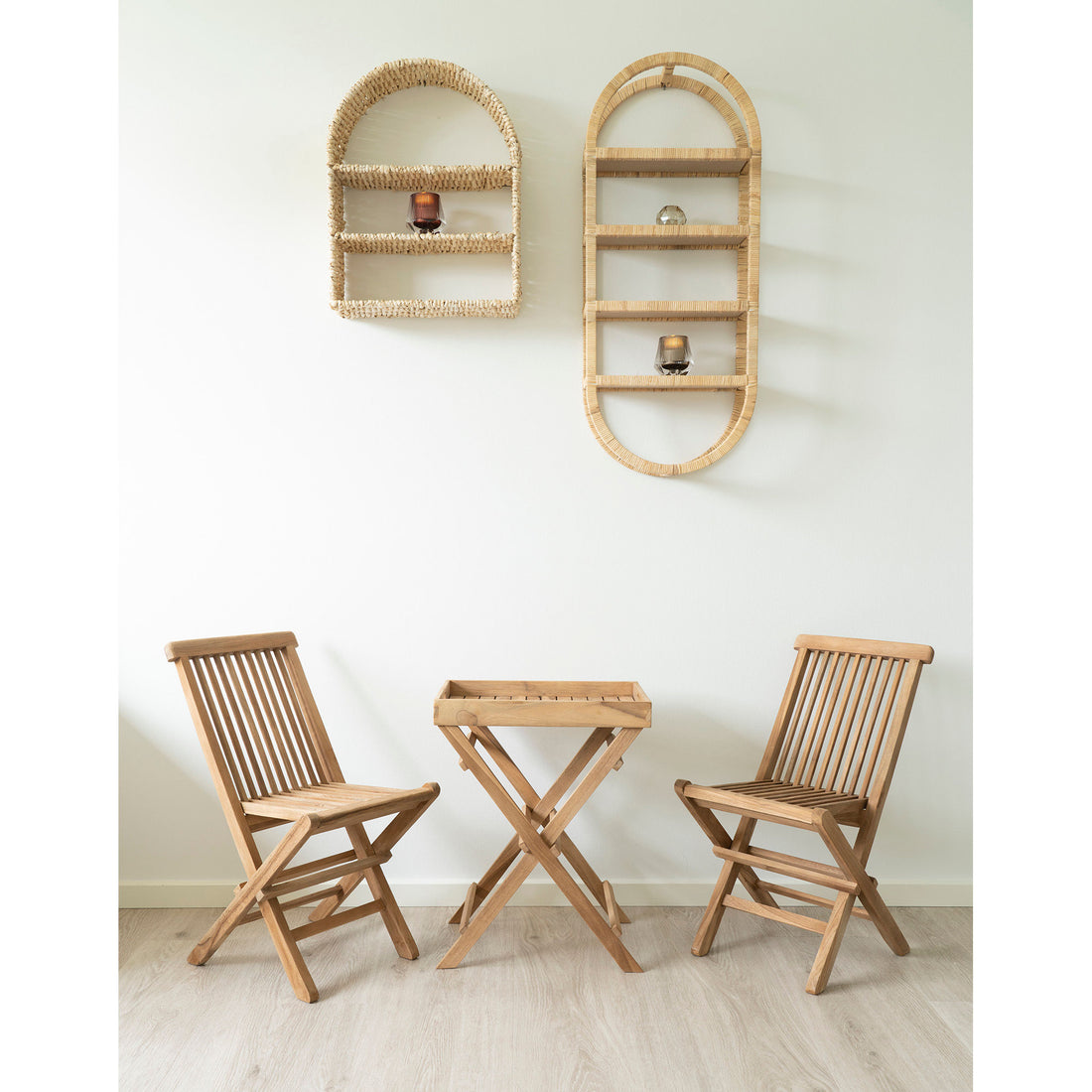 Liege -hyllan - oval hylla i rotting 33x13x78 cm - 1 - datorer