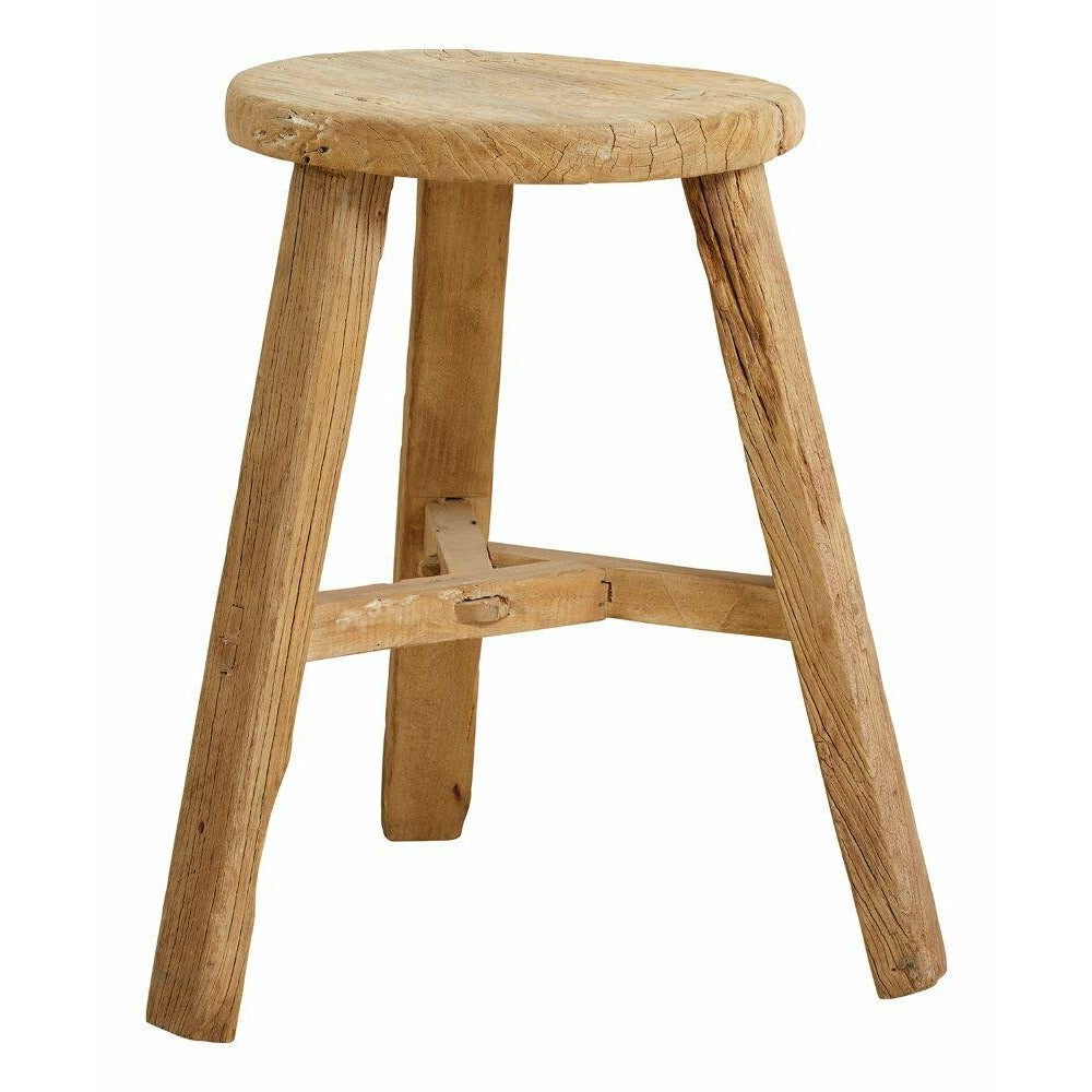 Nordal ARGUN rund pall i trä - H53 cm - naturlig