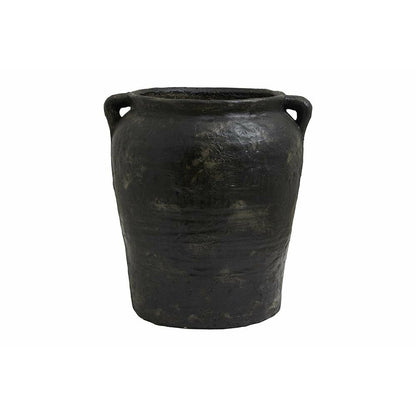 Nordal CEMA rustik blomkruka - stor - h45 cm - svart
