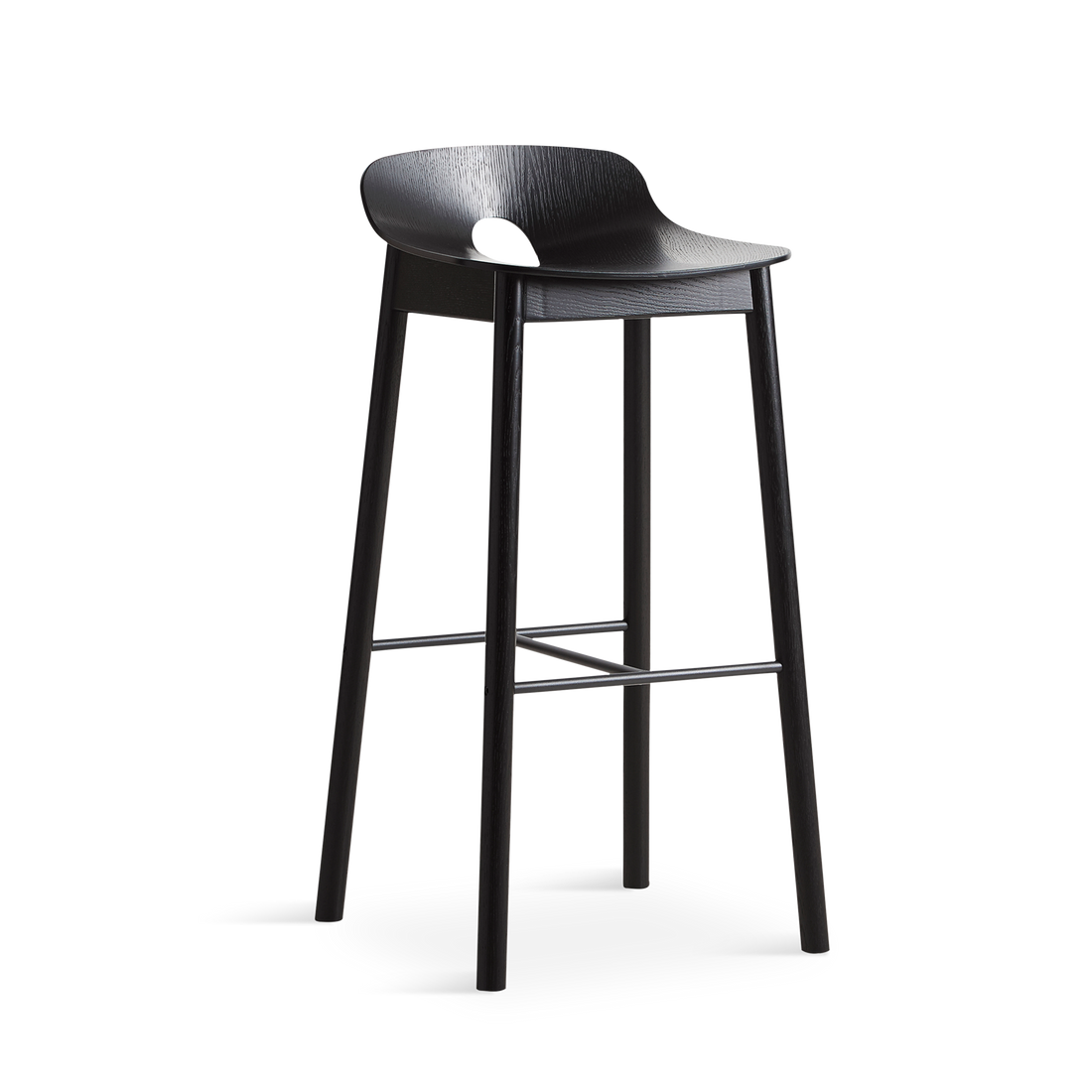 WOUD - Mono bar stool - Black - WOUD - DesignGaragen.dk