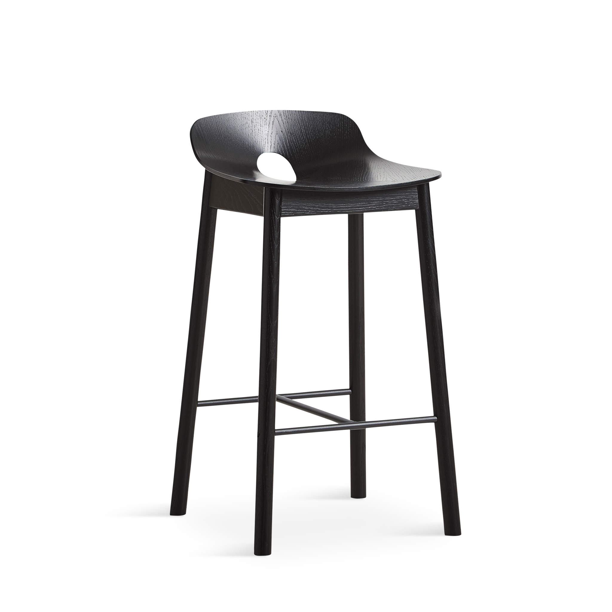 Woud - mono counter stol - svart