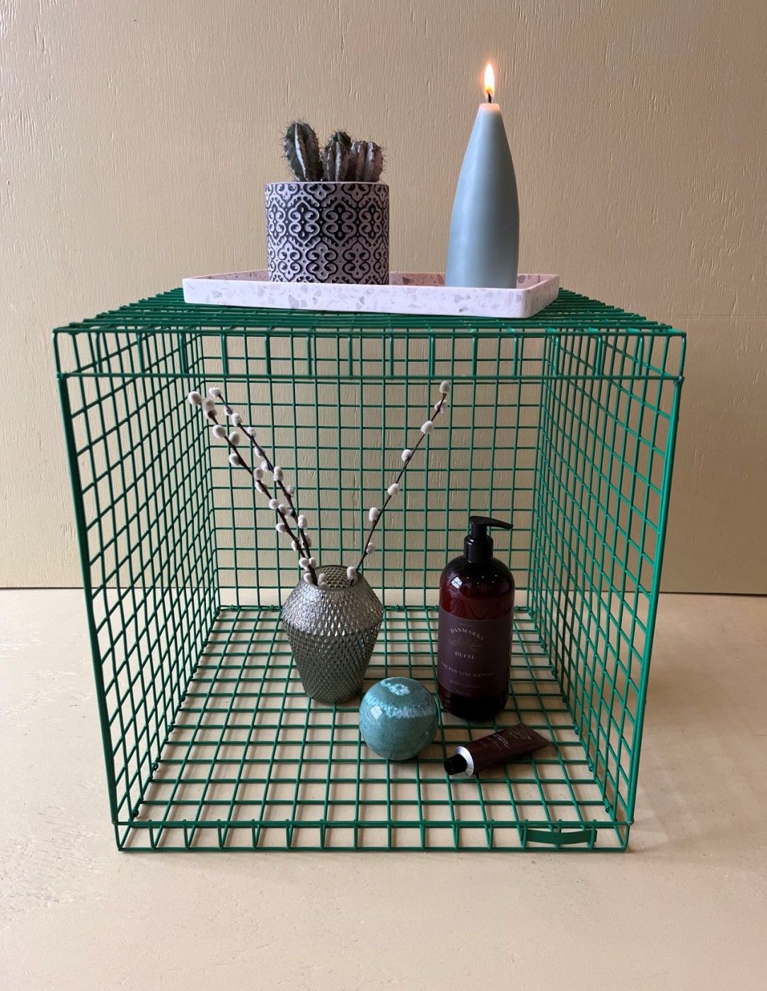 Kalager designtråd kubik, signalgrön