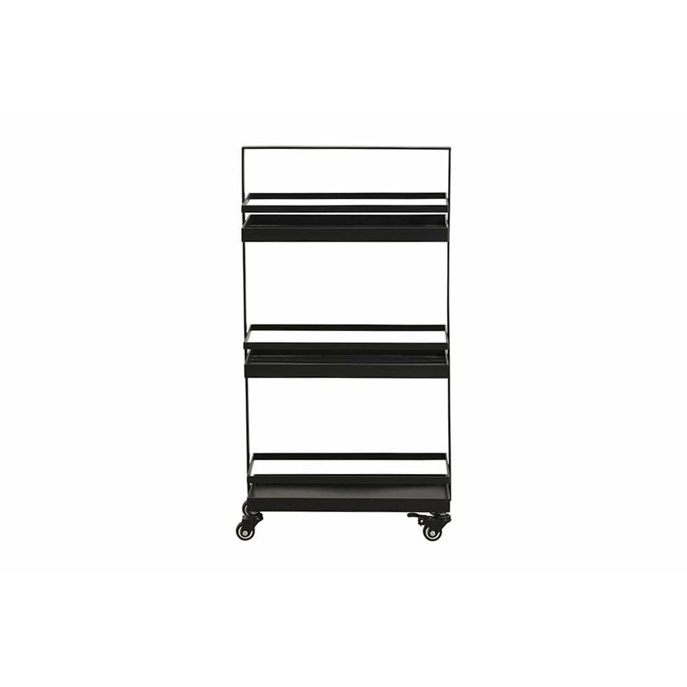Nordal VOLLOS rullhylla / bokhylla i järn - 80x42 cm - svart