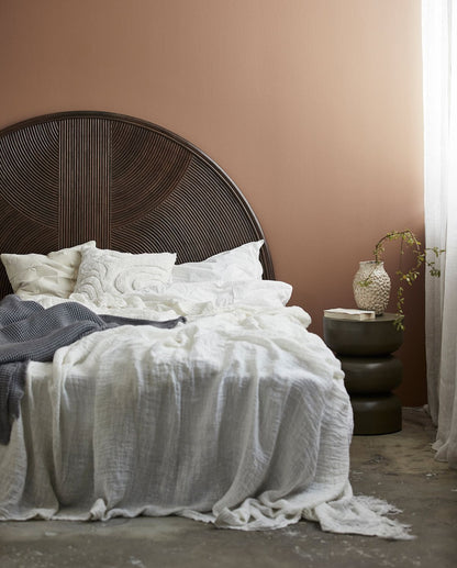 ALULA BEDOBREAD i lin - 270x270 cm - vit